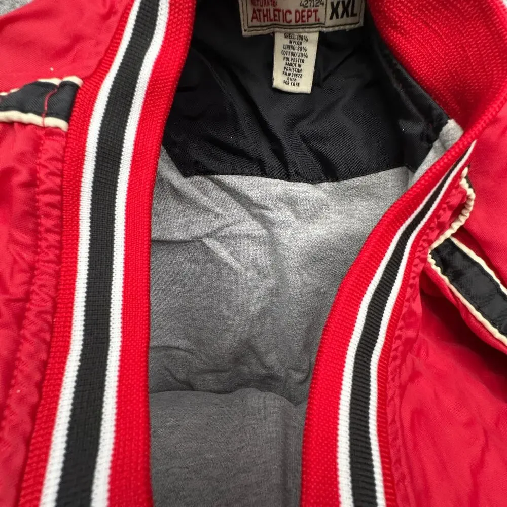 Vintage Steve & Barry's Ohio State Buckeyes Nylon Pullover Mens XXL Red Logo - Picture 3 of 12